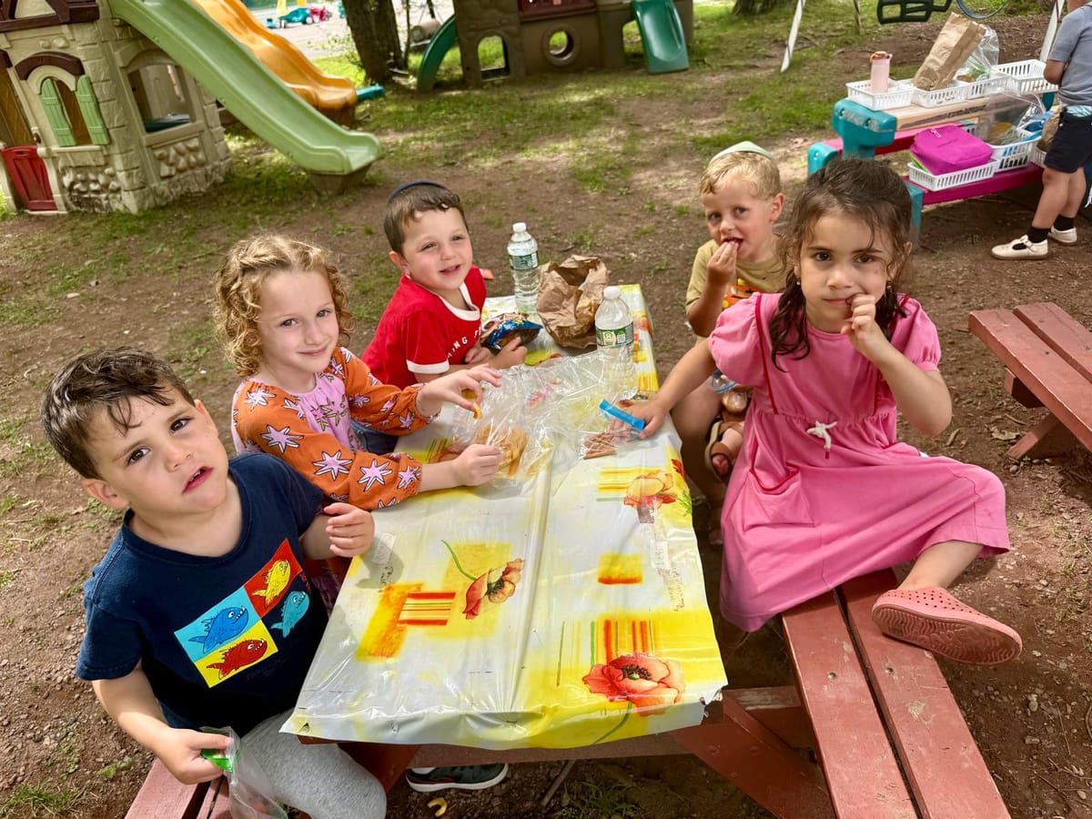 Preschool campers, Ages 3–5, during a camp activity